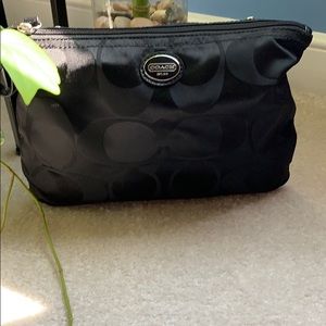 Coach black packable tote